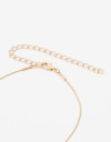 Cadena Corta con Dije Con Dijes Collar Con Dije Corazones Acrílico - Dorado