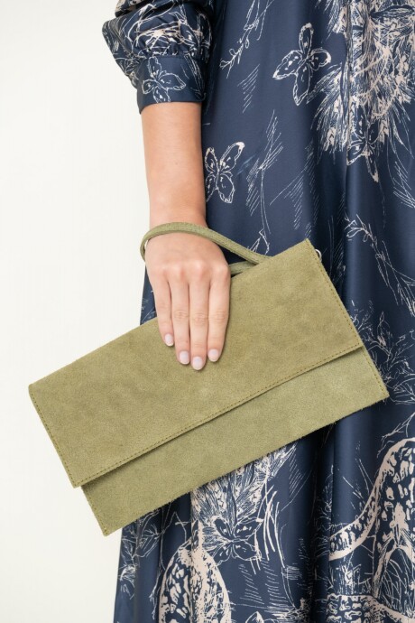 CARTERA SUEDE Verde seco