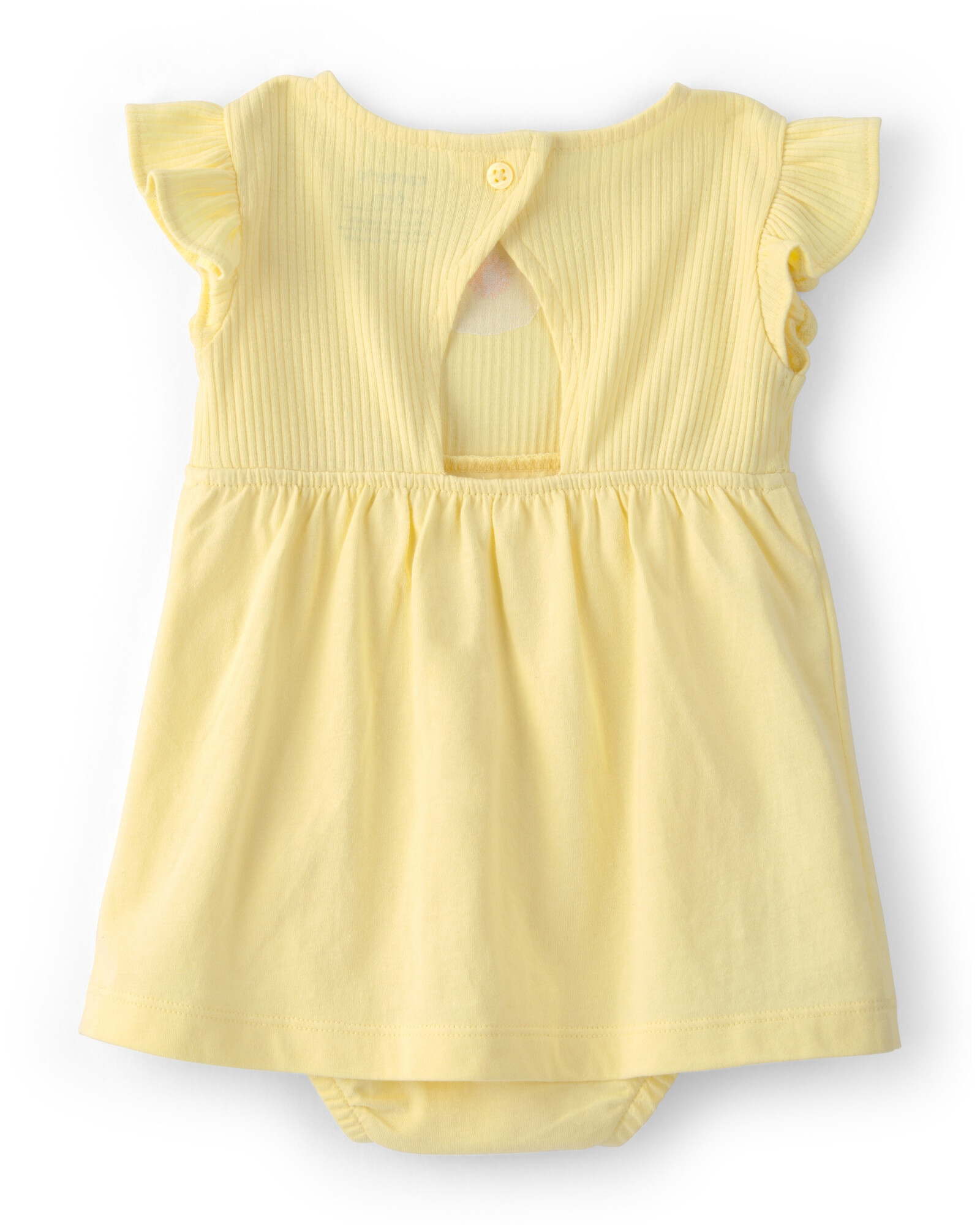 Vestido de algodón, amarillo con sol bordado Vestido de algodón, amarillo con sol bordado