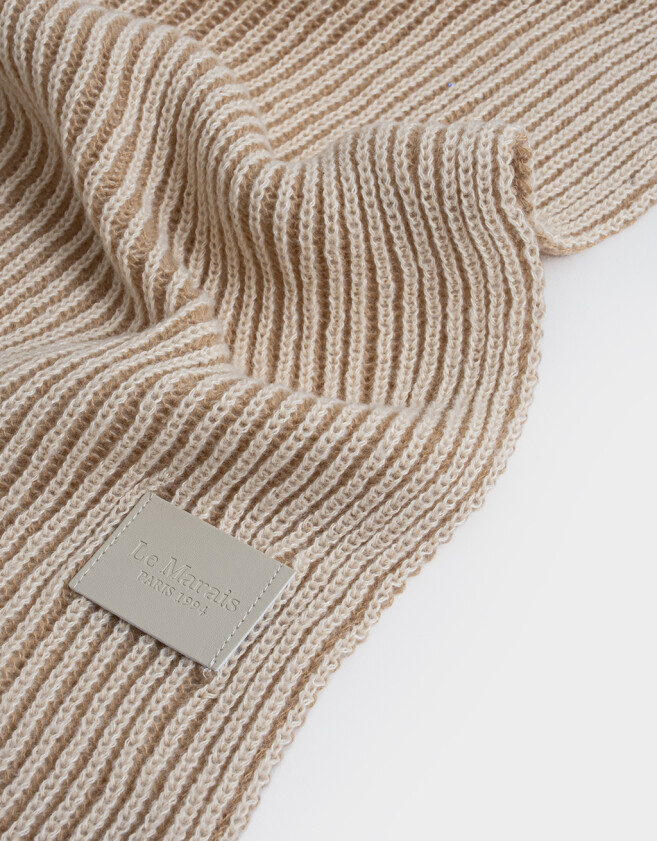 Bufandas Romántico Bufanda Jacquard Con Flecos - Marron Camel
