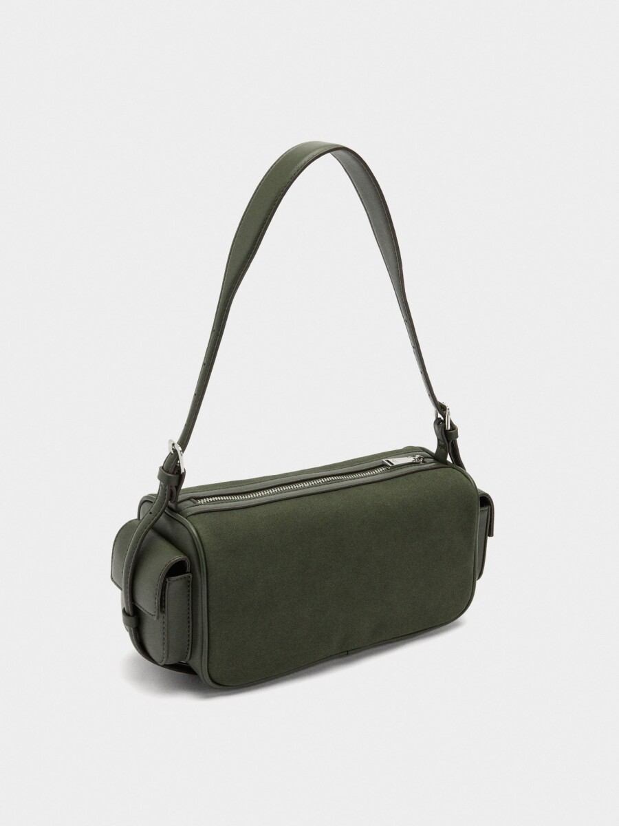 Bolso De Hombro Rectangular verde