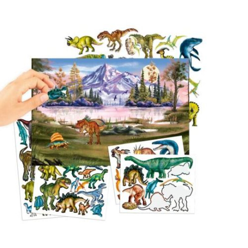 Dino world con pegatinas en relieve Dino World Con Pegatinas En Relieve