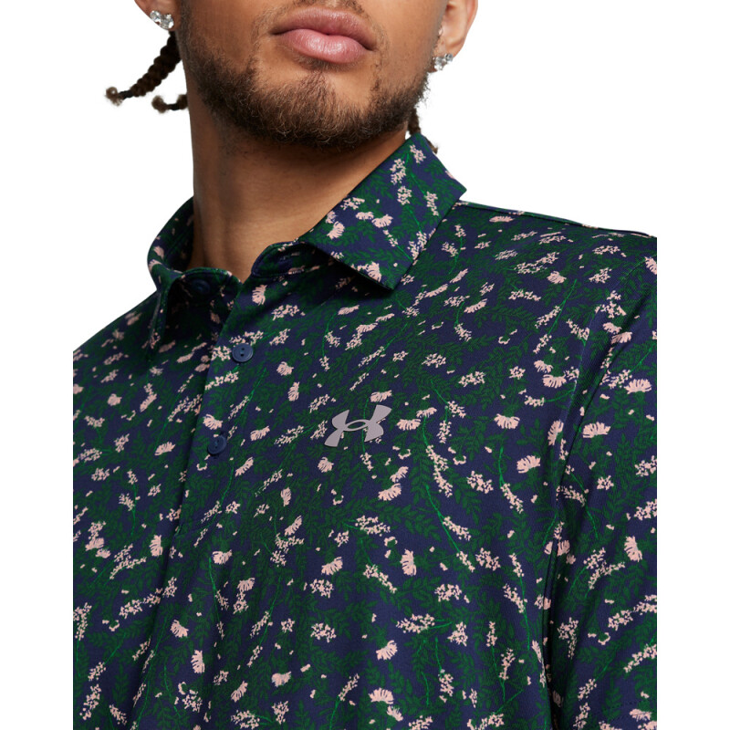 UA Playoff 3.0 Printed Polo-BLU BLU-418