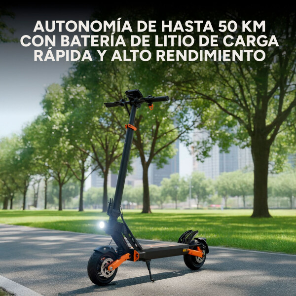 Scooter Monopatín Eléctrico Gogreen Punch Motor 1000w 60km/h Color Negro