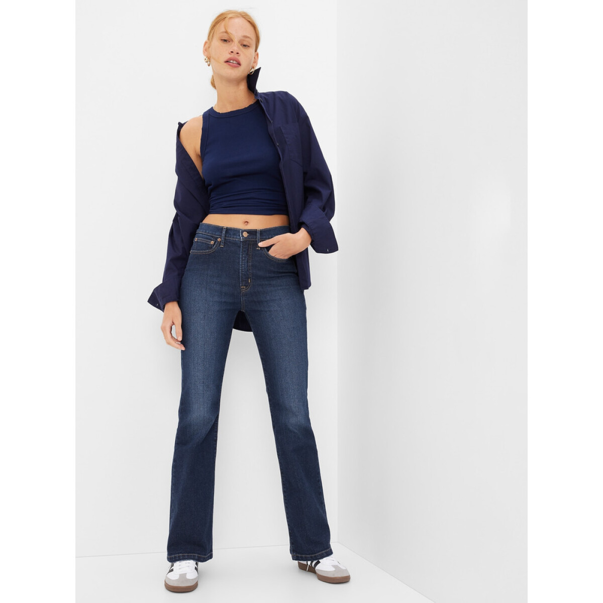 70S FLARE HR DK HOLZER - DARK WASH 