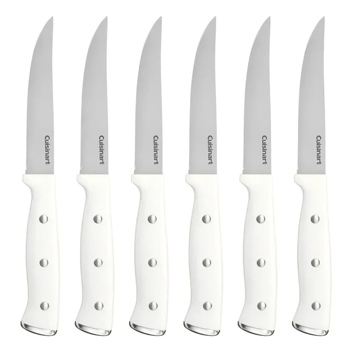 Juego De Cuchillos de acero inoxidable mango blanco Cuisinart 77WTR-6PSK 