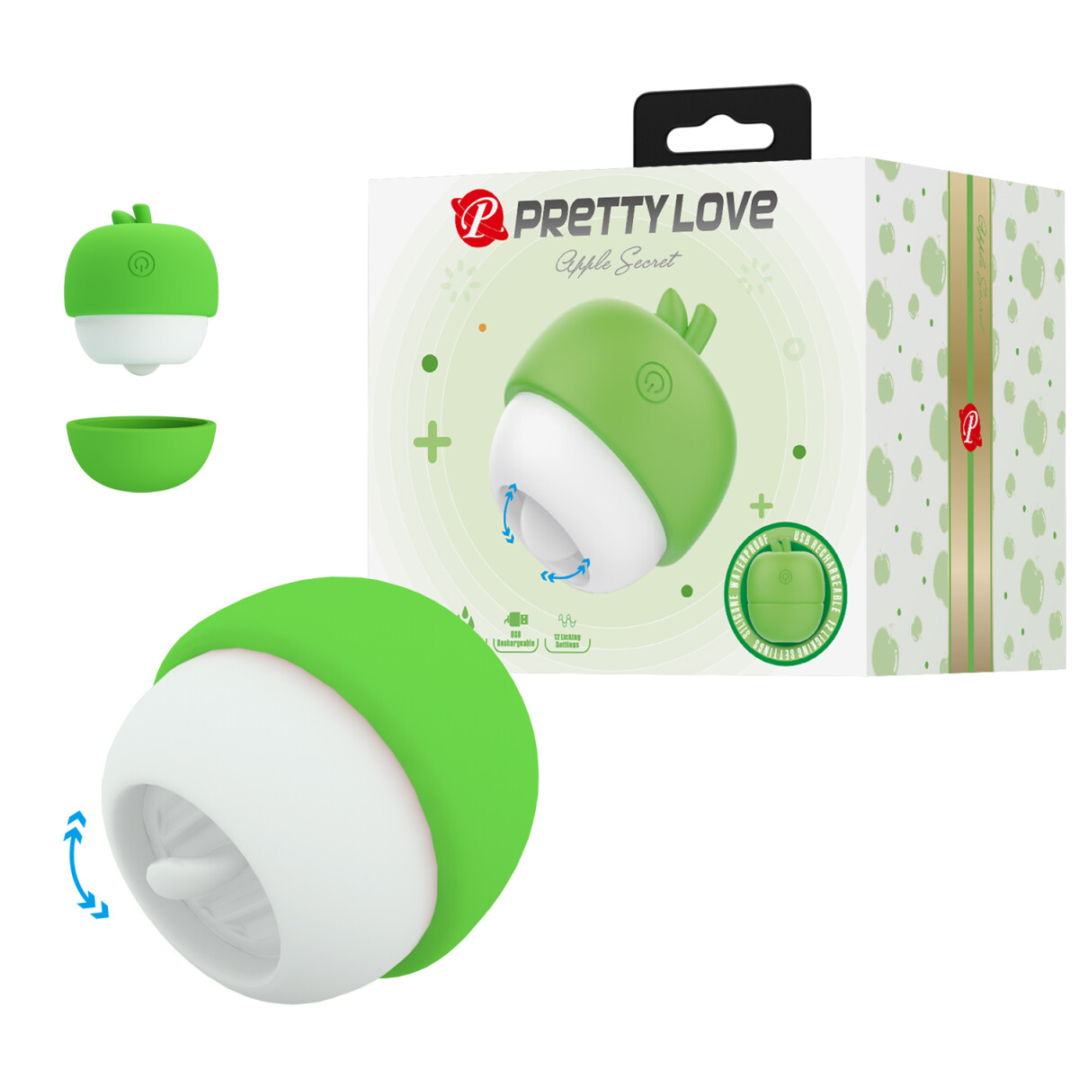 Lengua Estimuladora Apple Secret Pretty Love - Verde 