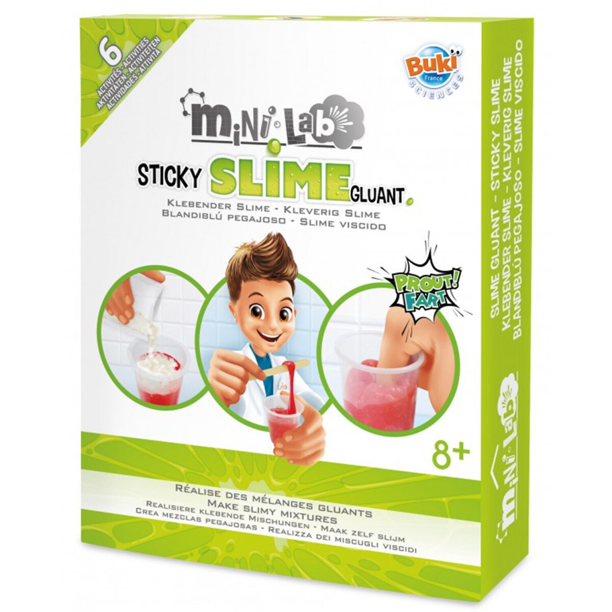 Kit Completo para Slime Buki Mini Lab Sticky Slime 