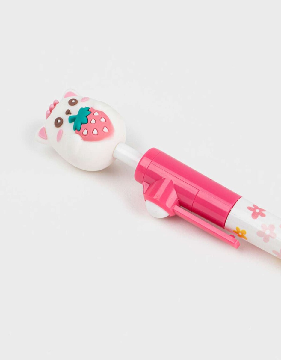 Lapicera De Gatito''berry'' - Combinacion Bicolor 