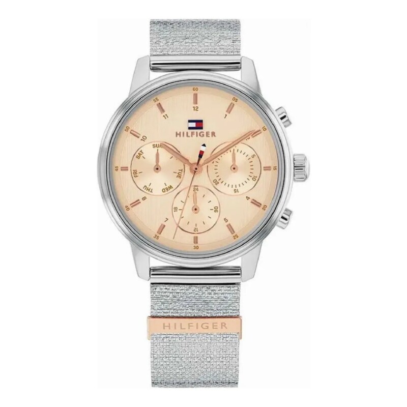 Reloj Tommy Hilfiger 1782806 para dama con correa de acero Plateado