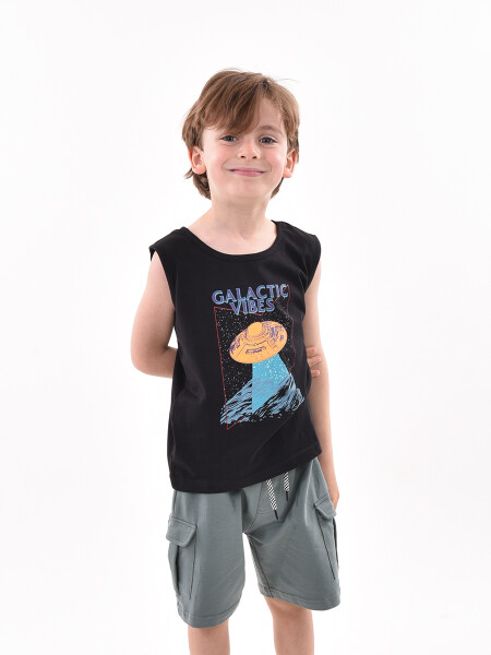 MUSCULOSA GALACTIC VIBES NEGRO