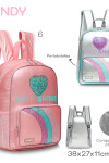 Mochila metalizada Plateado