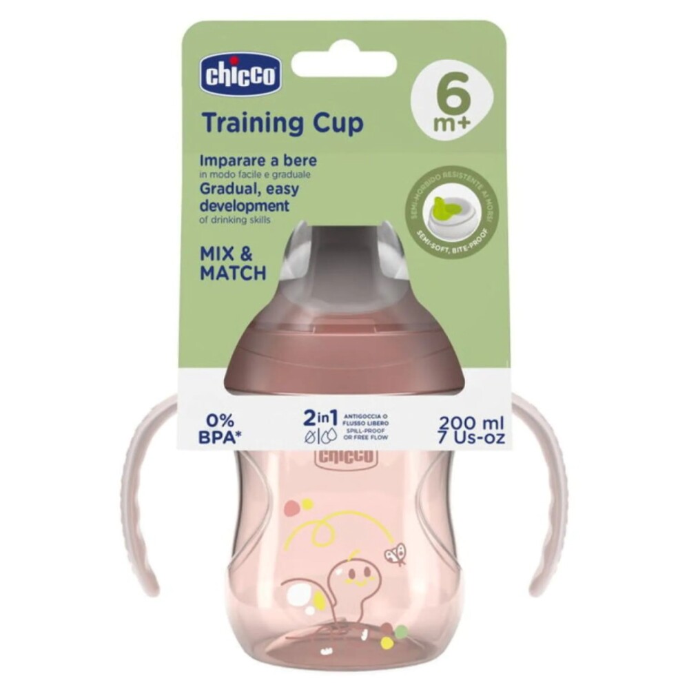 Vaso evolutivo 6m+ CHICCO rosado