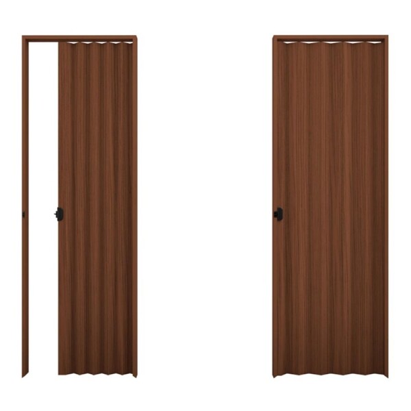 PUERTA PLEGABLE PVC COLOR MOGNO 60x210 CM Puerta Plegable Pvc Color Mogno 60x210 Cm