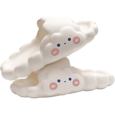 Chancletas Gomón Ojotas Infantil Playa Baño Piscina Blanco