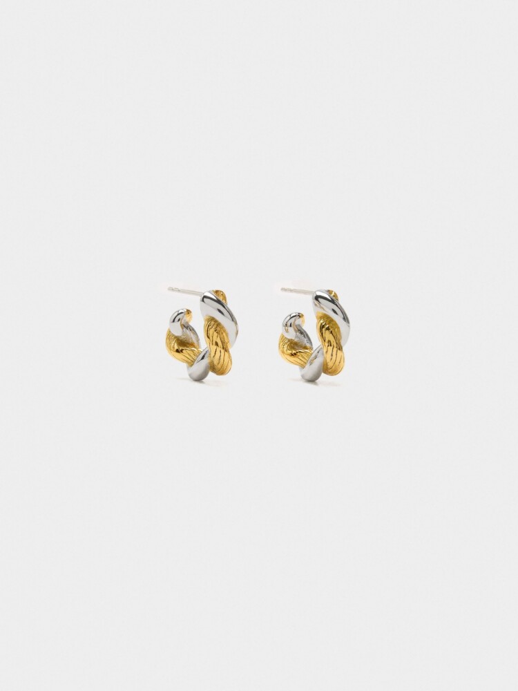 Aros Trenzados - Acero Inoxidable bicolor