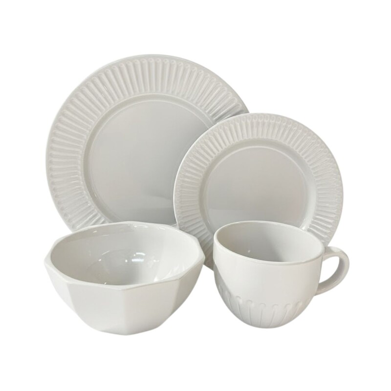 Juego vajilla 16pcs BLANCO