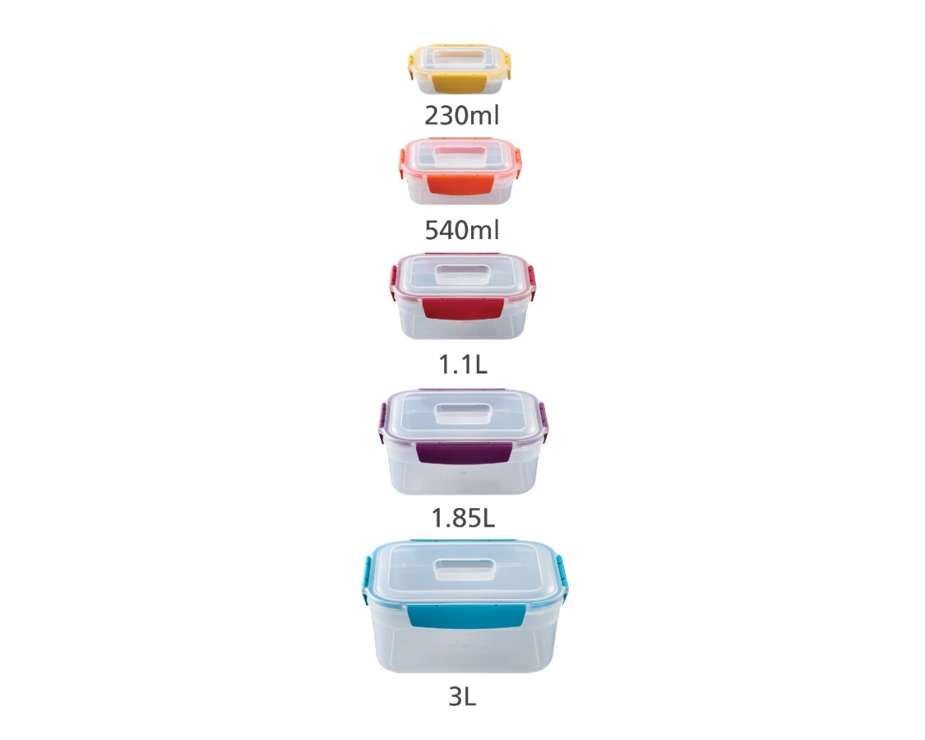 Set de 5 Contenedores Herméticos Joseph Joseph Nest™ Lock Multicolor- PREVENTA Set de 5 Contenedores Herméticos Joseph Joseph Nest™ Lock Multicolor- PREVENTA