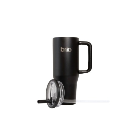 Vaso Térmico Brio 1200ML con Pico Rígido y Sorbito NEGRO