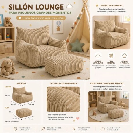 Sillon Infantil Cloudy Beige