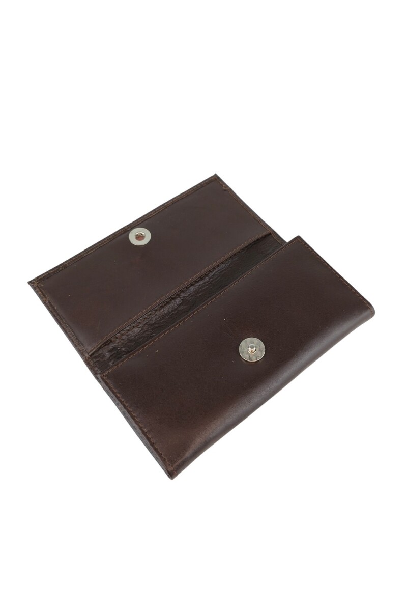 Billetera clasica con marco Marron