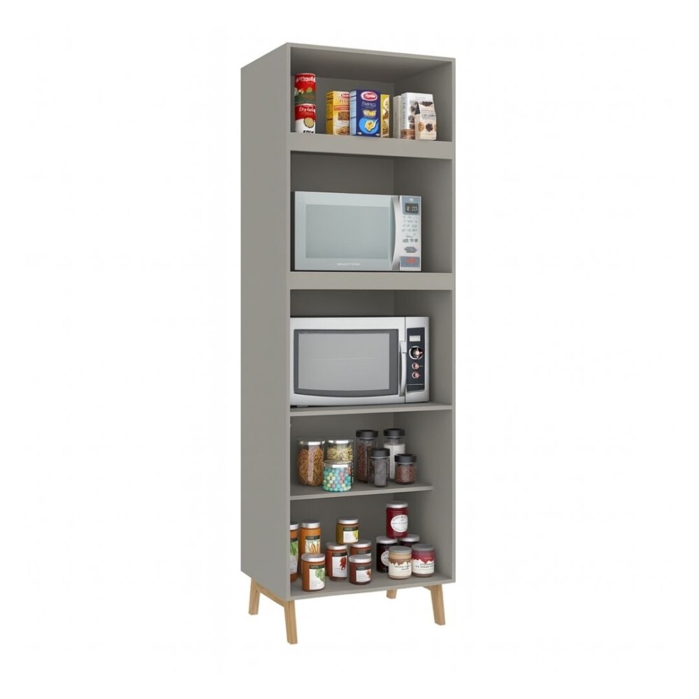 PANELERO LINEA WOOD GRIS