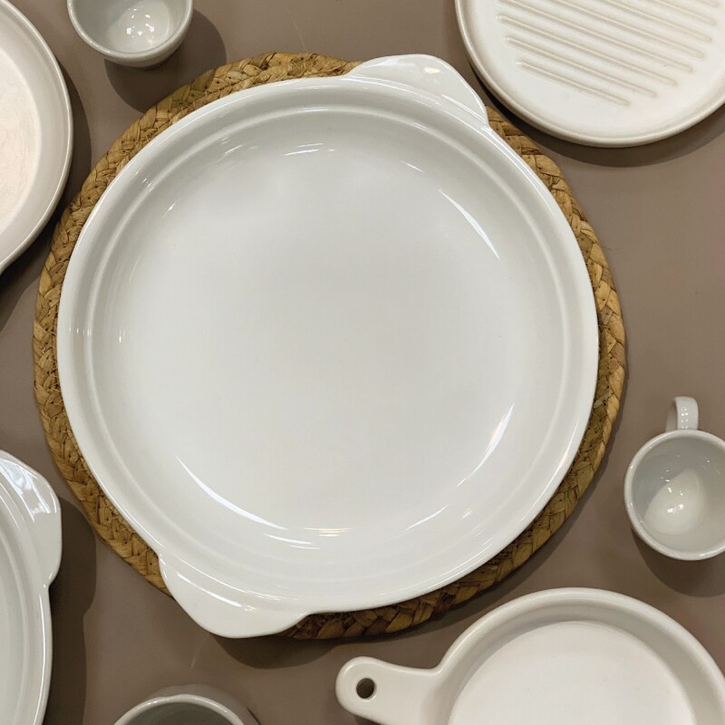 FUENTE C/ASAS PORCELANA 29x26x4CM BLANCO FUENTE C/ASAS PORCELANA 29x26x4CM BLANCO