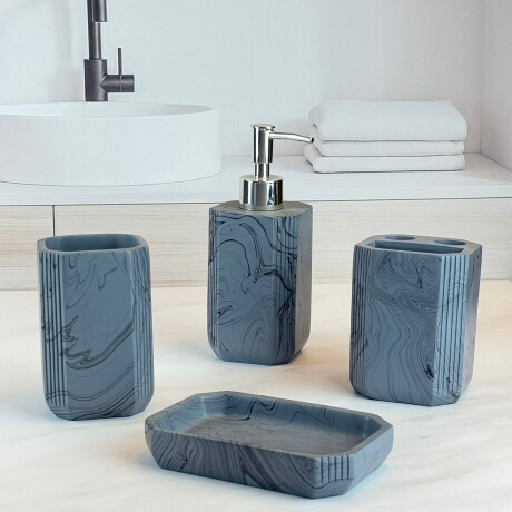Set de Accesorios de Baño 4 Piezas en Resina Set de Accesorios de Baño 4 Piezas en Resina