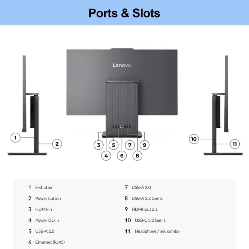 All in One Lenovo 27IRH9 i5-13420H 512GB 16GB 27" Gray All in One Lenovo 27IRH9 i5-13420H 512GB 16GB 27" Gray