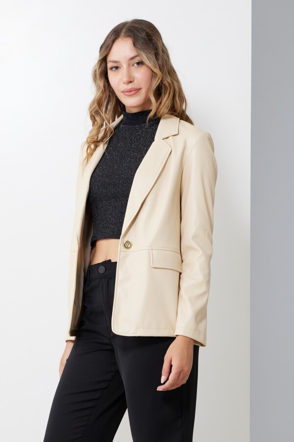 Blazer Eco Cuero BEIGE