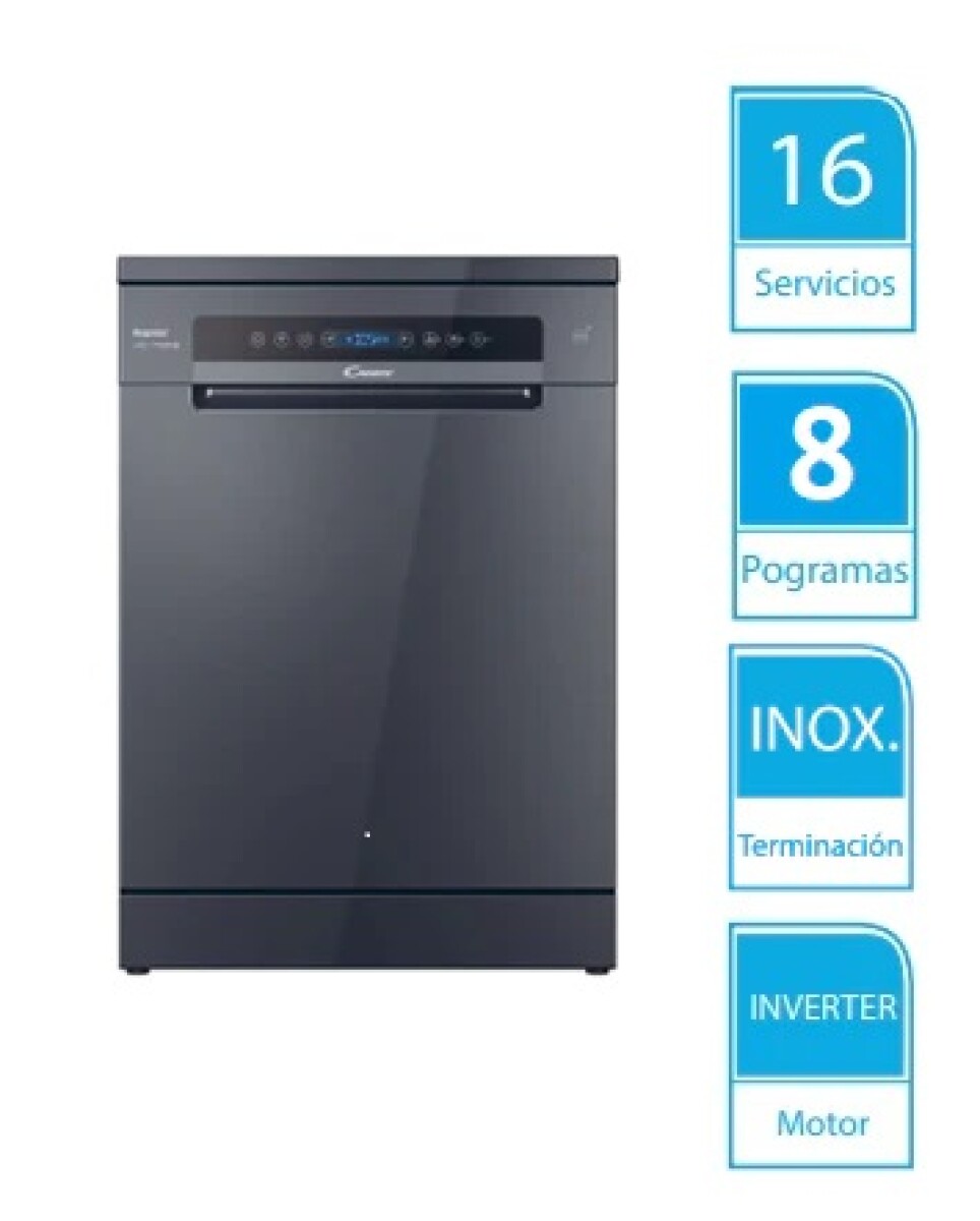 Lavavajilla Candy Rapidó Inverter Cf 6D4F0A 16 Servicios 