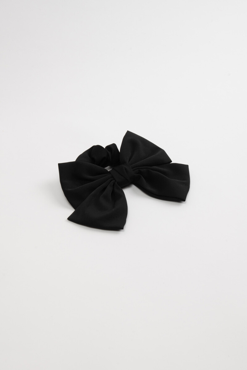 Scrunchie pointelle Negro