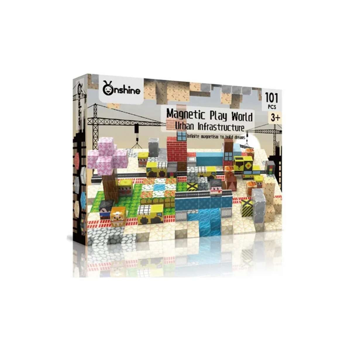 Juego de 101 piezas imantado infantil - Marron 