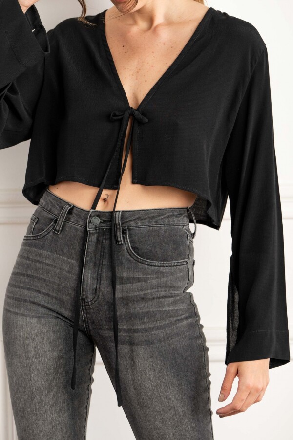 Blusa Crop Negro