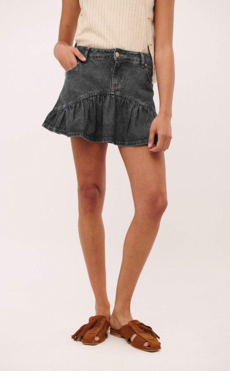 FALDA ULA DENIM - Pre Venta Negro 