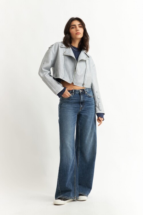 Campera efecto desgastada GRIS