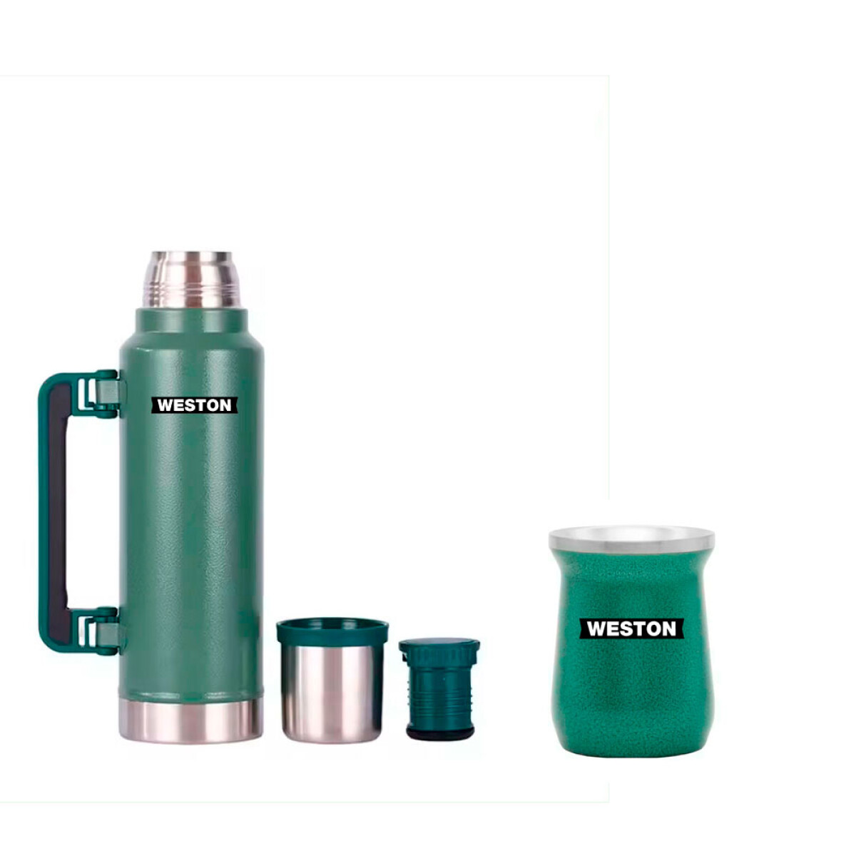 CAMPING COMBO TERMO Y MATE ACERO WESTON 