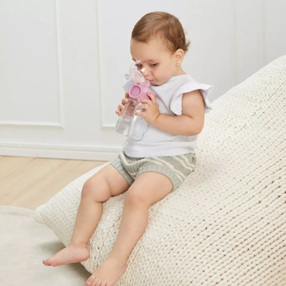 Vaso transparent boquilla BUBA rosa
