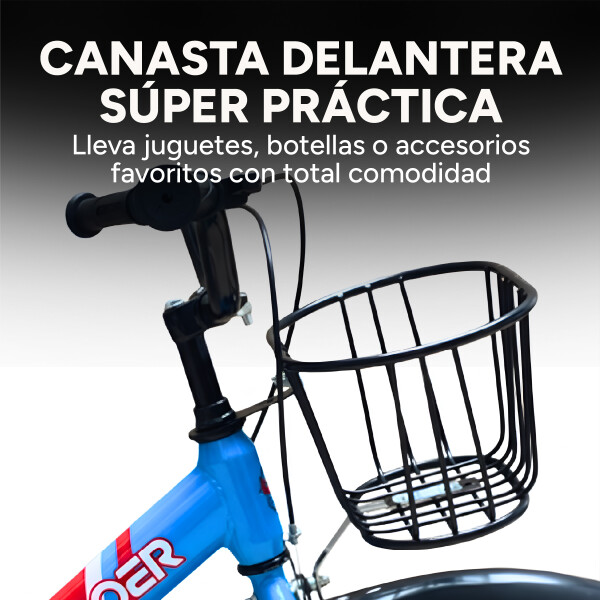 Bicicleta Infantil Doumoer R16 Canasto Parrilla Guardabarros Rojo 1