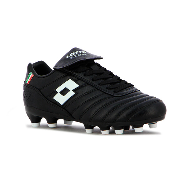 Lotto BOLOGNA Futbol cancha MD Niño - Negro/Blanco Negro-Blanco