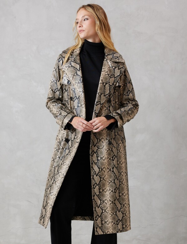 Trench Ecocuero Snake Python MARRON/MULTI