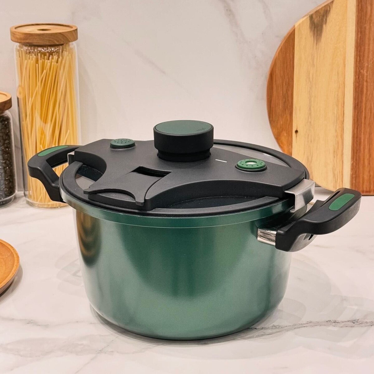 Olla Semi-Presión Aluminio Forjado Antiadherente 6L 
