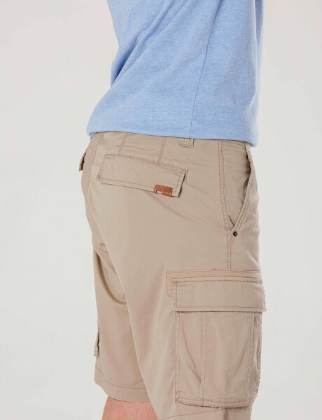 BERMUDA CARGO CON SPANDEX Beige