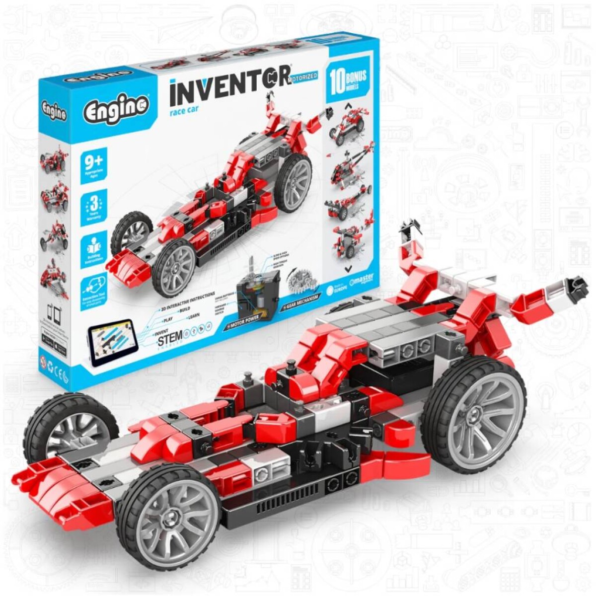 Inventor Motorized - Auto de Carrera - +10 modelos - IN50 - 