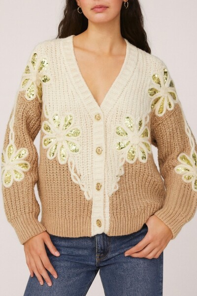 Saco Flores Beige