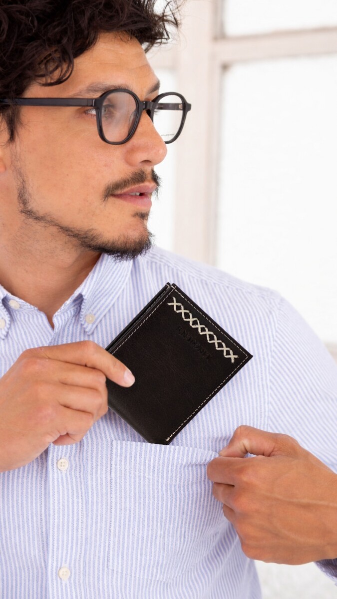 BILLETERA CUERO GALATEA - CHOCOLATE 