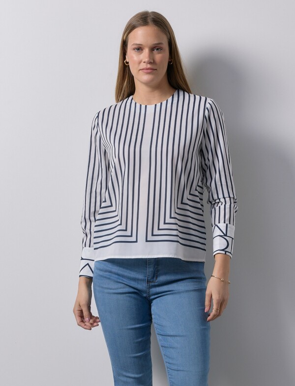 Blusa Lineas BLANCO