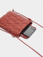 Bolsa Para Móvil Trenzada rojo