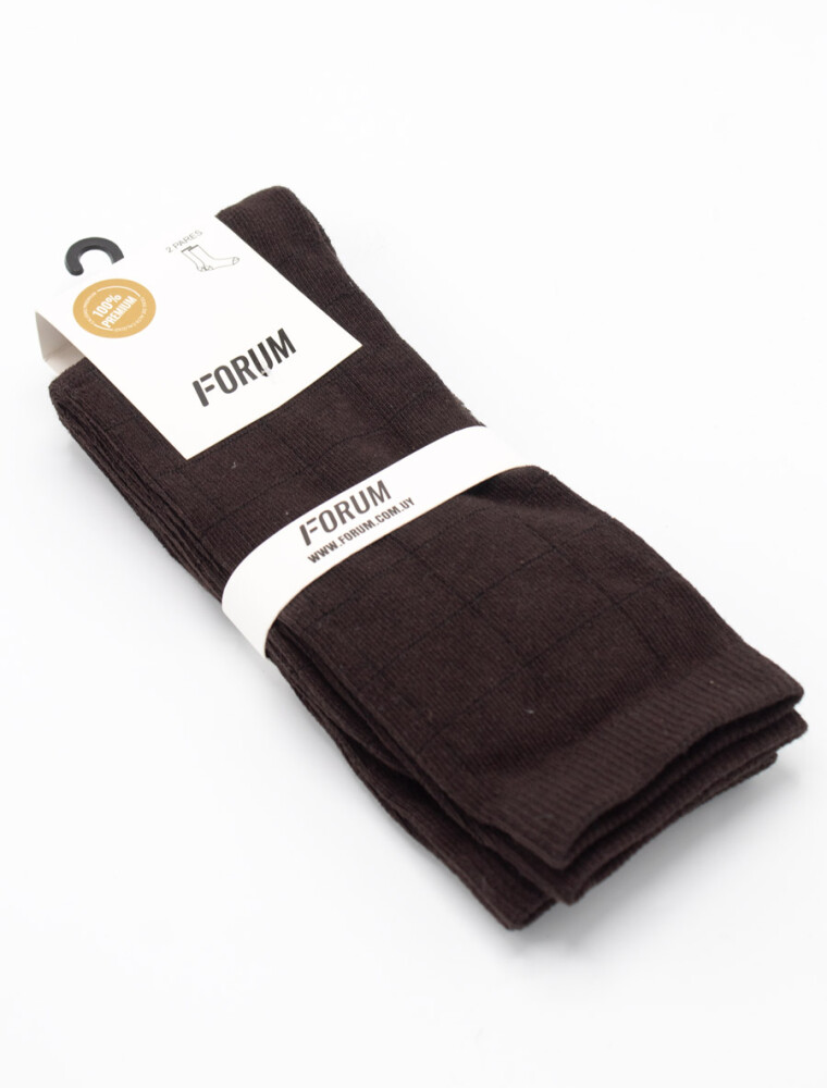 Media Casual Square Pack x 2 Pares Marron