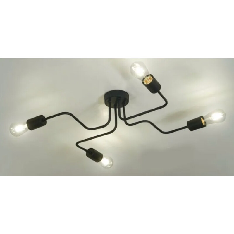 Araña 4 Luces Brazos Vintage Apto Lamparas Led Araña 4 Luces Brazos Vintage Apto Lamparas Led